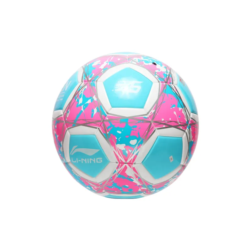 LiNing Size 4 5 Size Soccer TPU Machine Stitched Soccer Ball Unisex Light Blue Pink-3