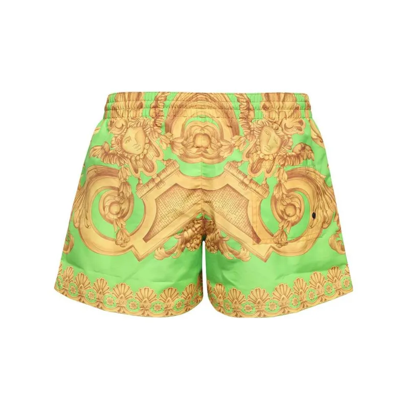 VERSACE Baroque pattern Print Swim Shorts-1