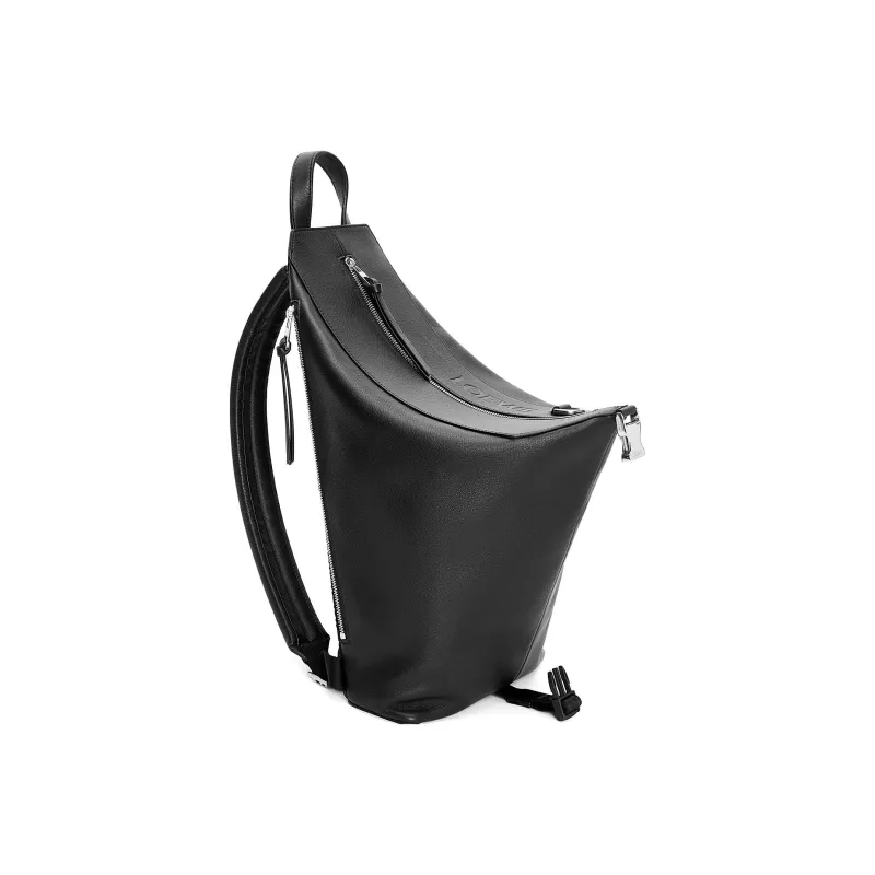 LOEWE Cow Leather Backpack Trumpets Men's Black-2