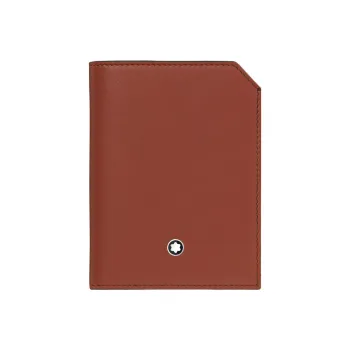 MONTBLANC Calfskin Wallet Mini Men's Diamond Red