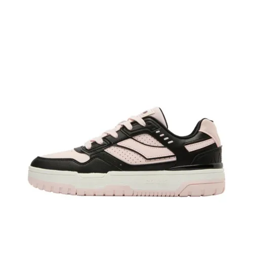 QIAODAN Inheritance 2.0 Skateboard Shoes Women's Low-Top Black/Pink