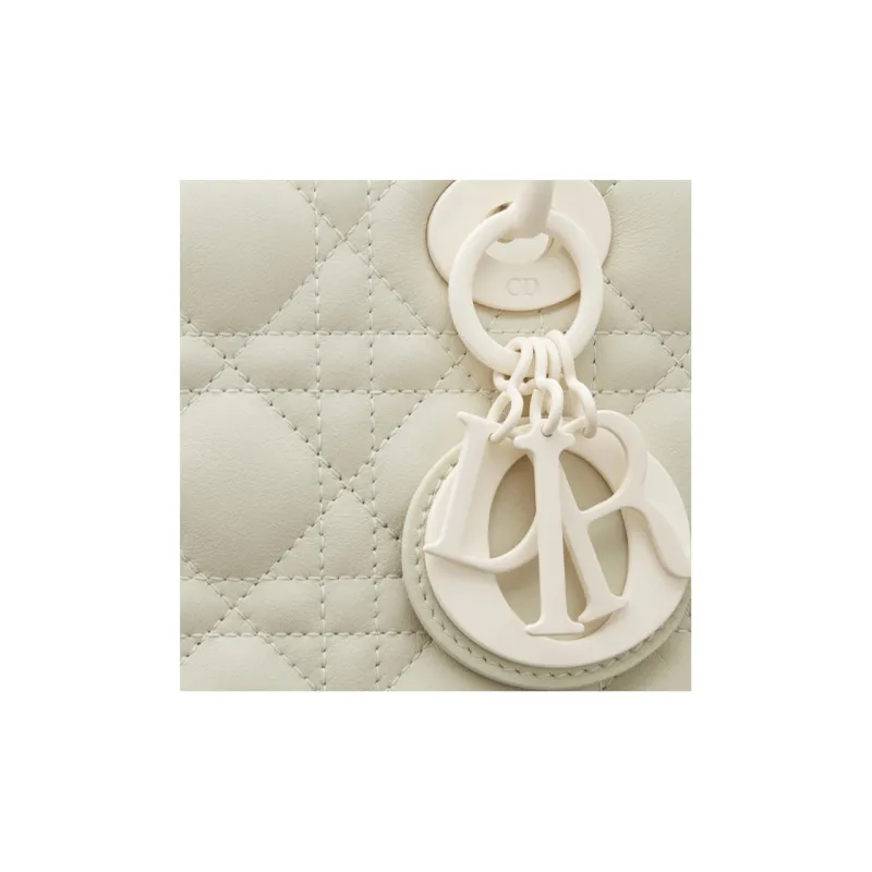 DIOR Lady DiorMy ABCDior Matte Cow Leather Dior Bag Shoulder Bag Crossbody Bag Handbag Women's Milk White-3