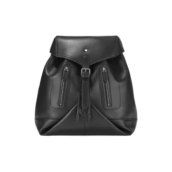 MONTBLANC Cow Leather Backpack Men's Black
