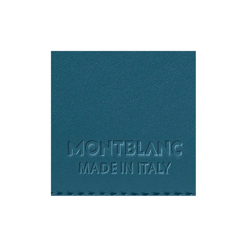 MONTBLANC Calfskin Wallet Mini Men's Lake Blue-4