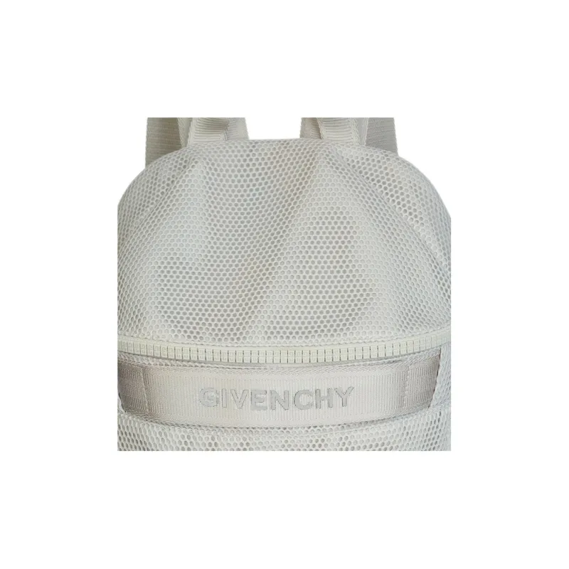 GIVENCHY Leather Backpack Men's Light Gray-4