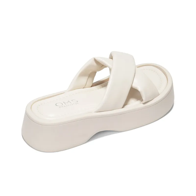 OMS Slide Slippers Women's Black/White-12
