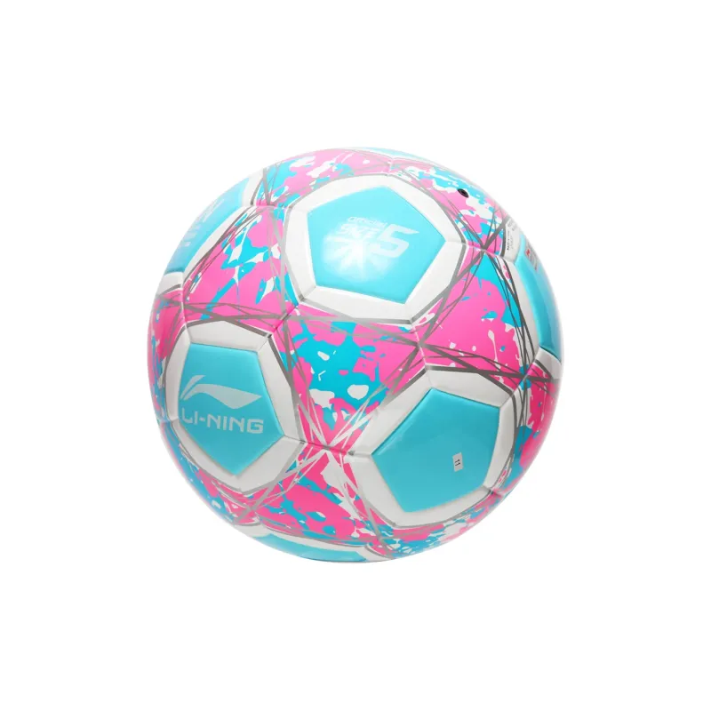 LiNing Size 4 5 Size Soccer TPU Machine Stitched Soccer Ball Unisex Light Blue Pink-11