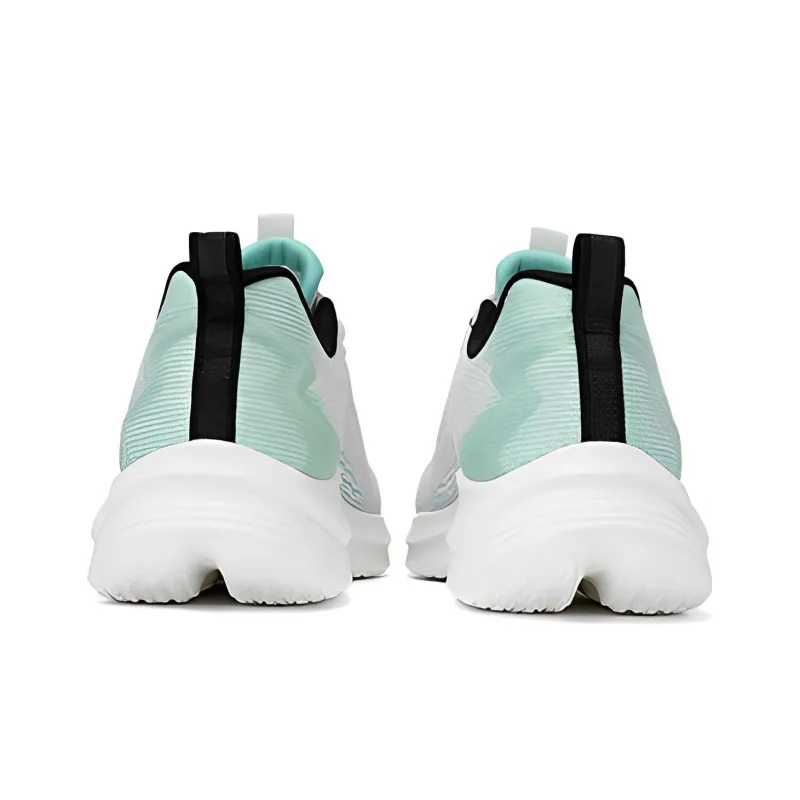 XTEP Cushioned Slip Resistant Abrasion Resistant Low Top Running Shoes Men's White Green Blue-4