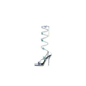 VERSACE JEANS Strap Sandals Women's Blue Black