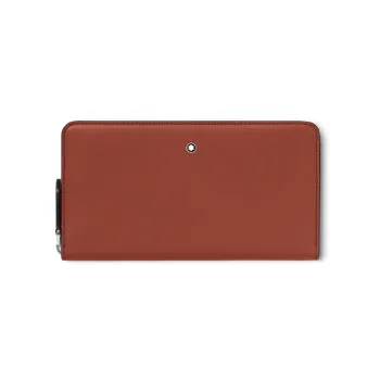 MONTBLANC Calfskin Wallet Men's Brick Red