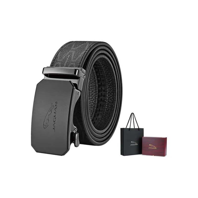 JAGUAR Matte Automatic Buckle PVC Cow Leather Leather Belts Men's 3.5cm-11