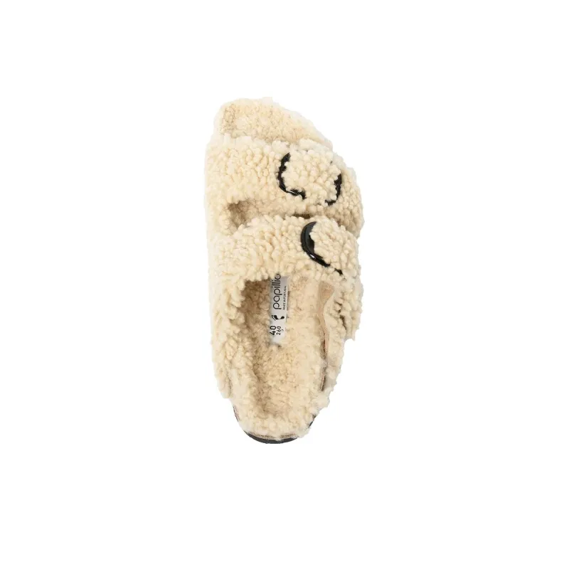 Birkenstock Arizona Big Buckle Shearling 'Teddy Eggshell'-3