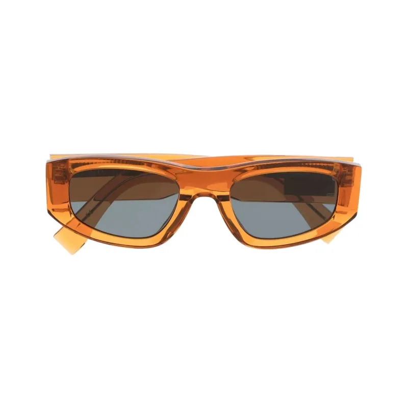 Tommy Hilfiger Plate Frame Irregular Shape Sunglasses Men's Orange-1