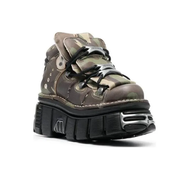 Vetements X New Rock Leather Platform Sneakers-2