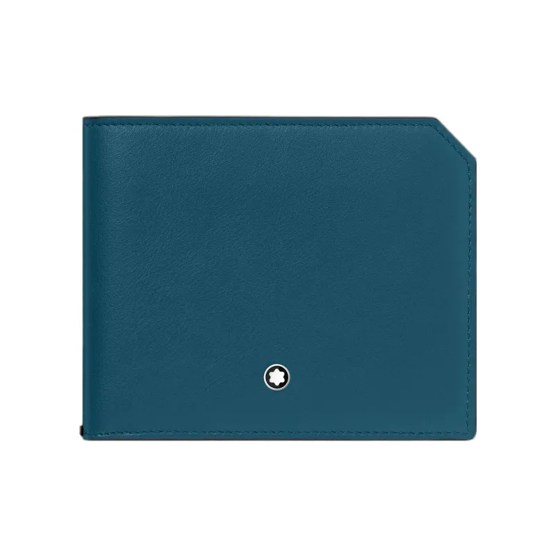 MONTBLANC Calfskin Coin Purse Wallet Men's Blue-0