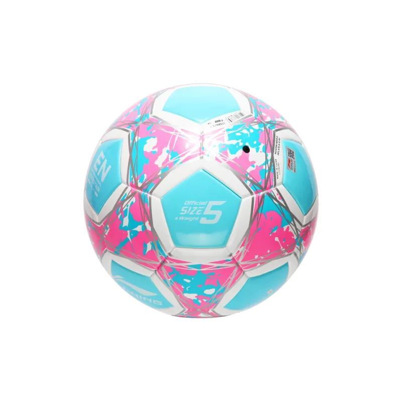 LiNing Size 4 5 Size Soccer TPU Machine Stitched Soccer Ball Unisex Light Blue Pink-14