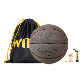 WITESS Eyewitness Series Cow Leather Basketball Gray Size 7 Training Match Unisex