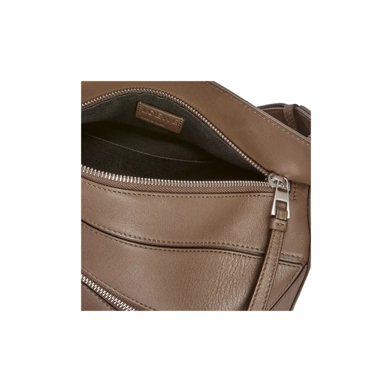 LOEWE Puzzle Cow Leather Fanny Pack Small Size Women's Winter Brown-5