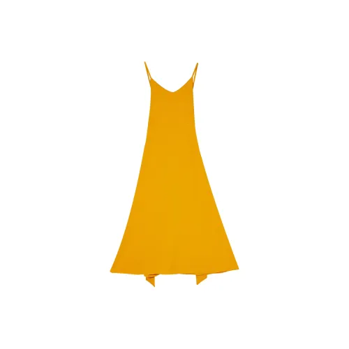 QYPRF Slip Dresses Women's Orange