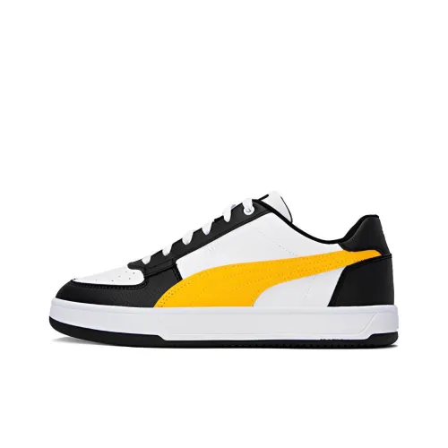 PUMA Caven Series Skateboard Shoes Unisex Low-Top Black/White/Yellow