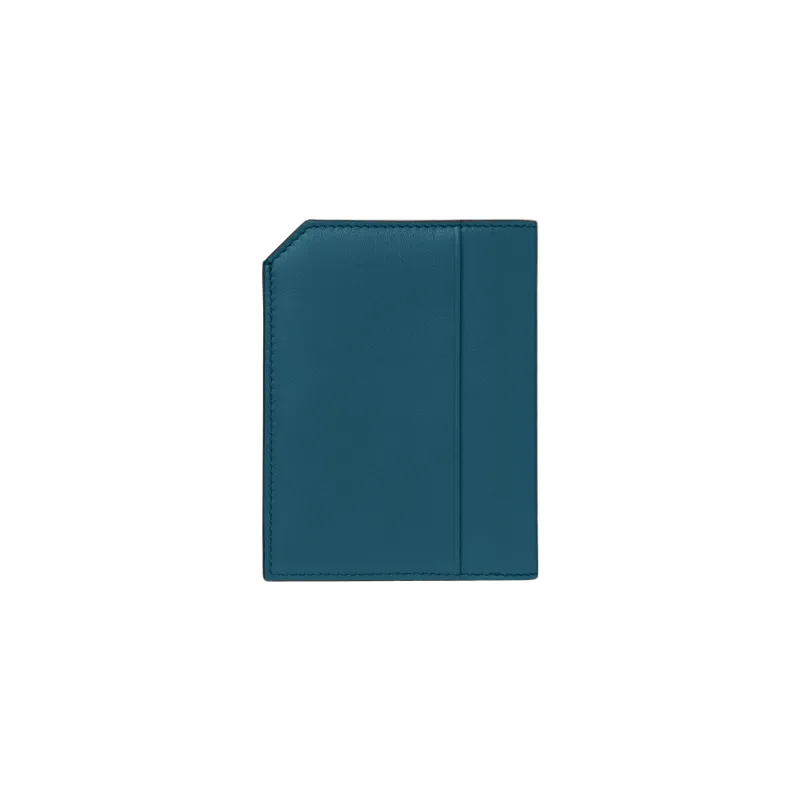 MONTBLANC Calfskin Wallet Mini Men's Lake Blue-1