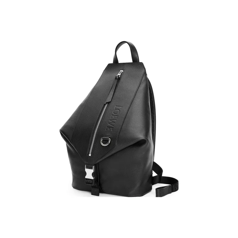 LOEWE Cow Leather Backpack Trumpets Men's Black-1