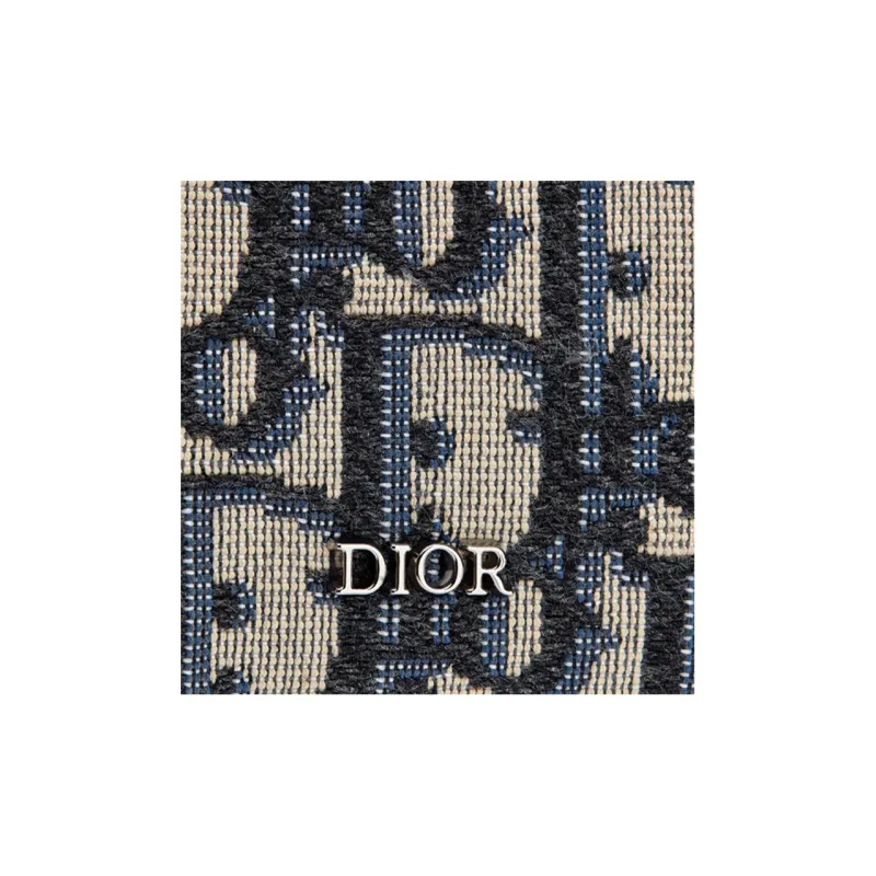 DIOR Canvas Bag, Card Holder, Wallet, Card Holder Men's Black Monogram-5