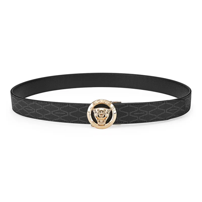 JAGUAR Cow Leather PVC Leather Belts Men's Width 3.5cm-3