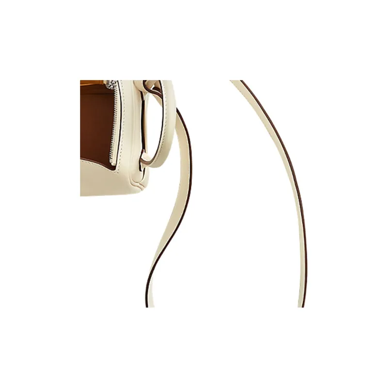 HERMES Lindy Swift Leather Handbag, Shoulder Bag, Crossbody Bag Mini Women's Cream White/Sesame-3