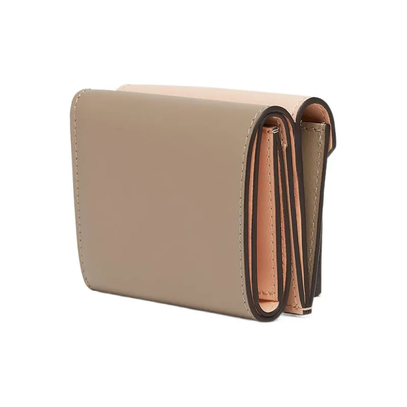 FENDI Leather Money Clip Card Holder Wallet Medium Size Women's Pink/Dove Gray-1