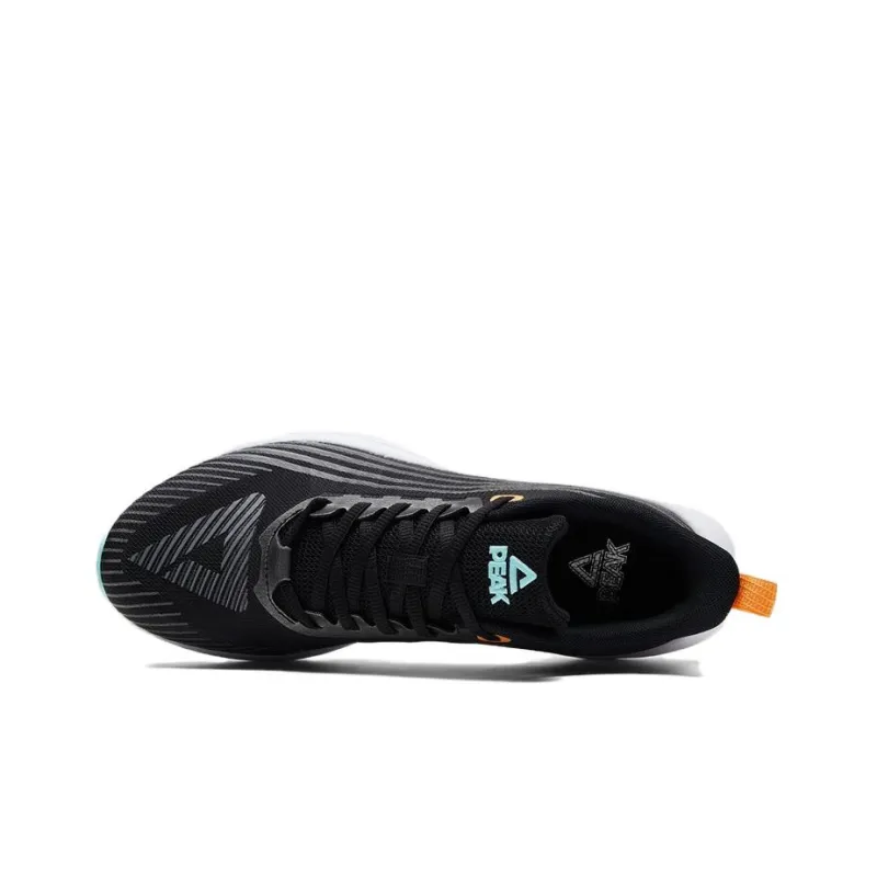 PEAK Light Stretch Non slip Breathable And Wear resistant Low Top Running Shoes Men's Black-2