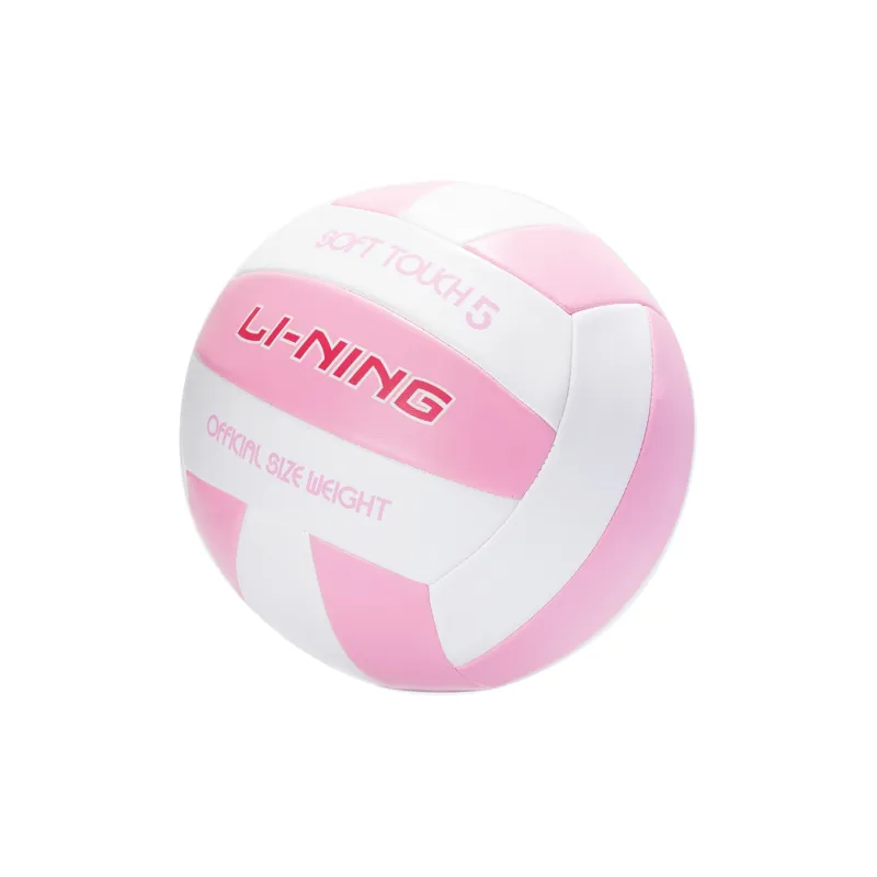LiNing PVC Size 5 Volleyball Unisex Pink White-12