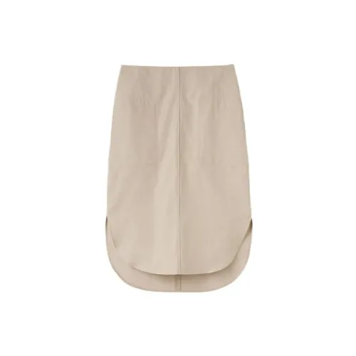 TOTEME Casual Long Skirts Women's Dark Beige