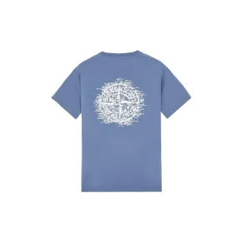 STONE ISLAND Logo Printed Crewneck T Shirt