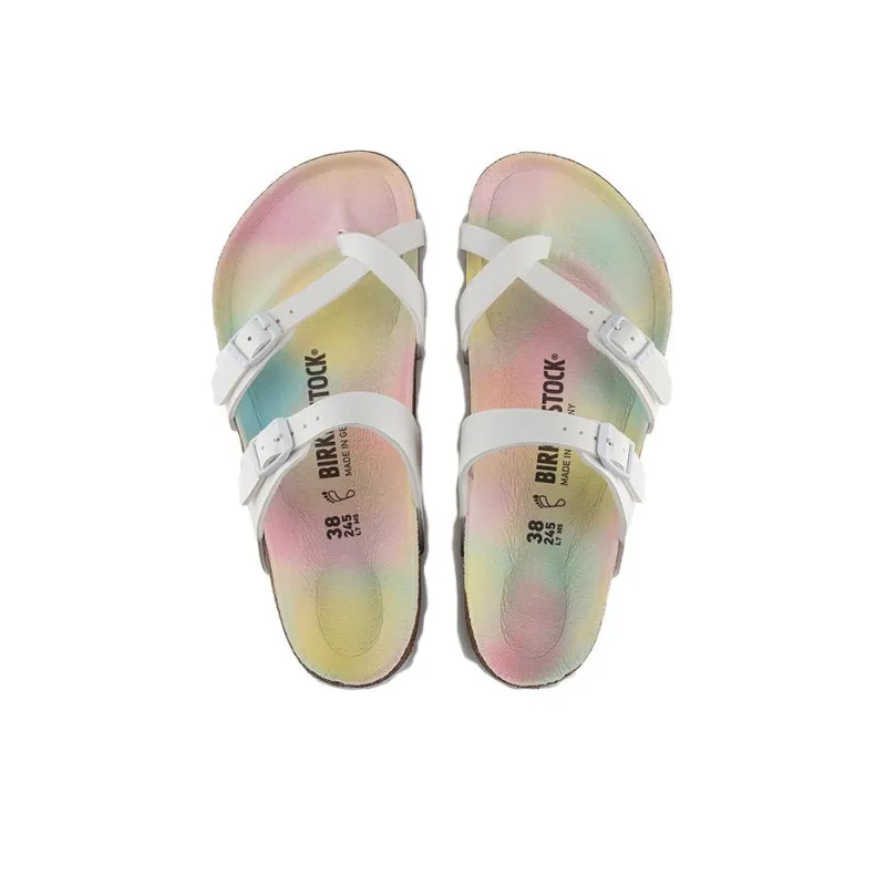 Birkenstock Mayari Vegan Birko Flor Nubuck Sandals 'White' Women's-3