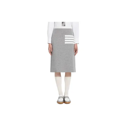 THOM BROWNE Casual Long Skirts Women's Light Gray