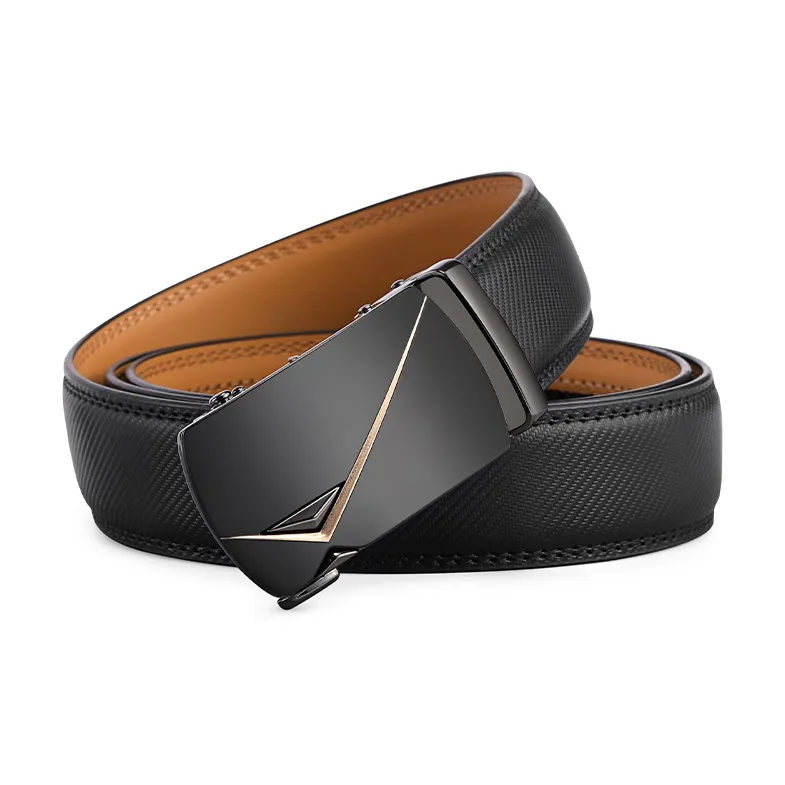 FREE RABBITⅡ Business Jeans With Automatic Buckle Leather Belts Men's 3.5cm-11