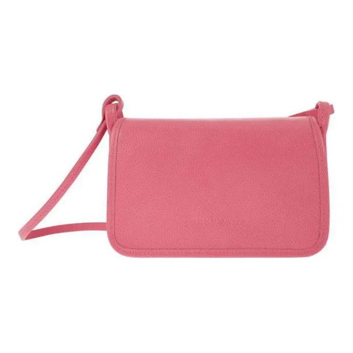 LONGCHAMP Le Foulonné Cow Leather Shoulder Bag Crossbody Bag Wallets Women's Pink-0