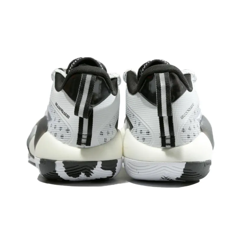 LiNing Cushioning Wear Resistant Mid Top Basketball Shoes Men's Black-4