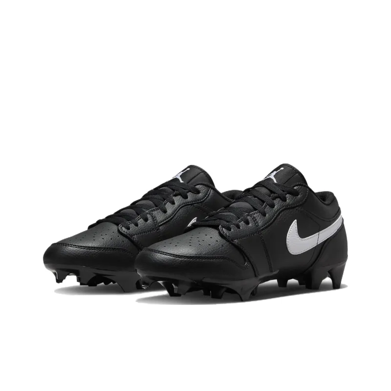 Jordan 1 Low TD Cleat Black White Unisex-2
