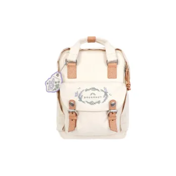 Doughnut Cotton Laptop Bag Backpack Small Size Unisex Beige Yellow