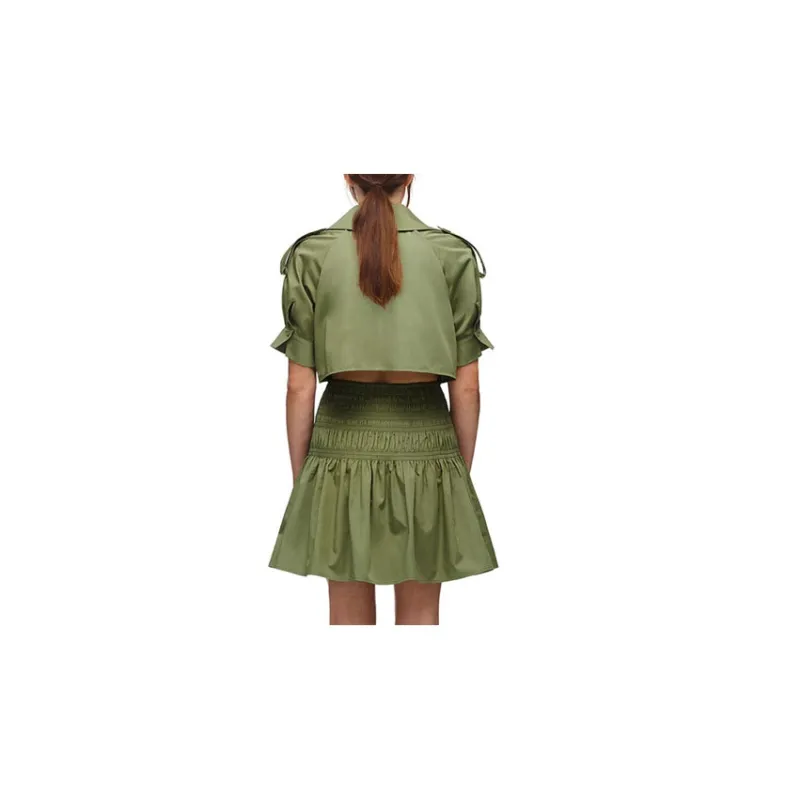 Self portrait Short Sleeved Dresses Women's Green-5