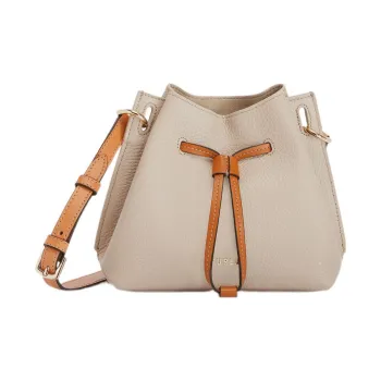 Furla Gioia Grained Calfskin Bucket Bags Shoulder Bag Crossbody Bag Mini Women's Beige