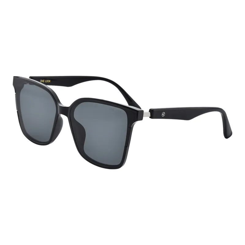 Sijue TR/Memory Plastic Alloy Square Sunglasses Unisex Black Frame/Tea Brown Frame-0