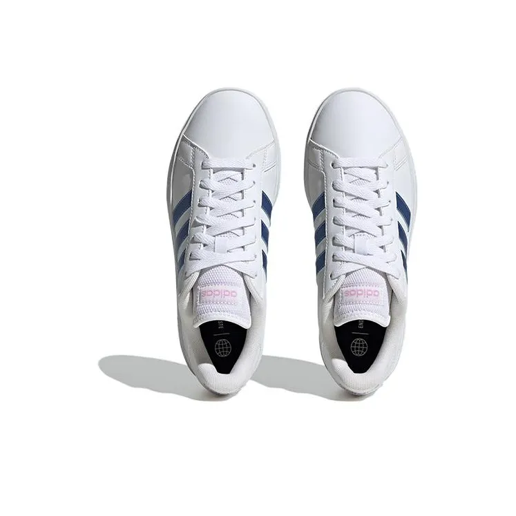 Adidas Neo Grand Court 2.0 'White Metallic Blue' Women's-4
