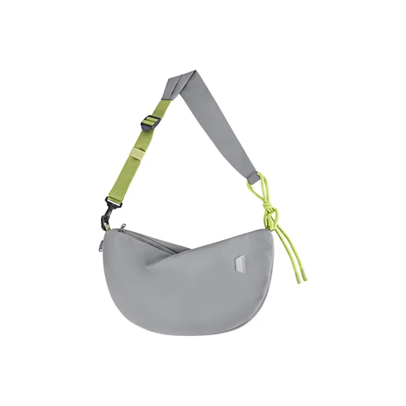 BAGSMART PU Dumpling Bag Crossbody Bag Regular Unisex Khaki/Functional Grey/Punk Black-5