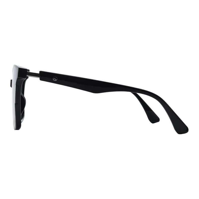 Sijue TR/Memory Plastic Alloy Square Sunglasses Unisex Black Frame/Tea Brown Frame-3