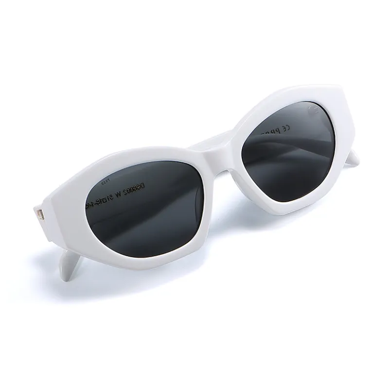 Prsr Irregular Shape Sunglasses Unisex White/Tortoiseshell-1