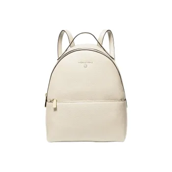 MICHAEL KORS Valerie Leather Backpack Medium Size Women's Cream White