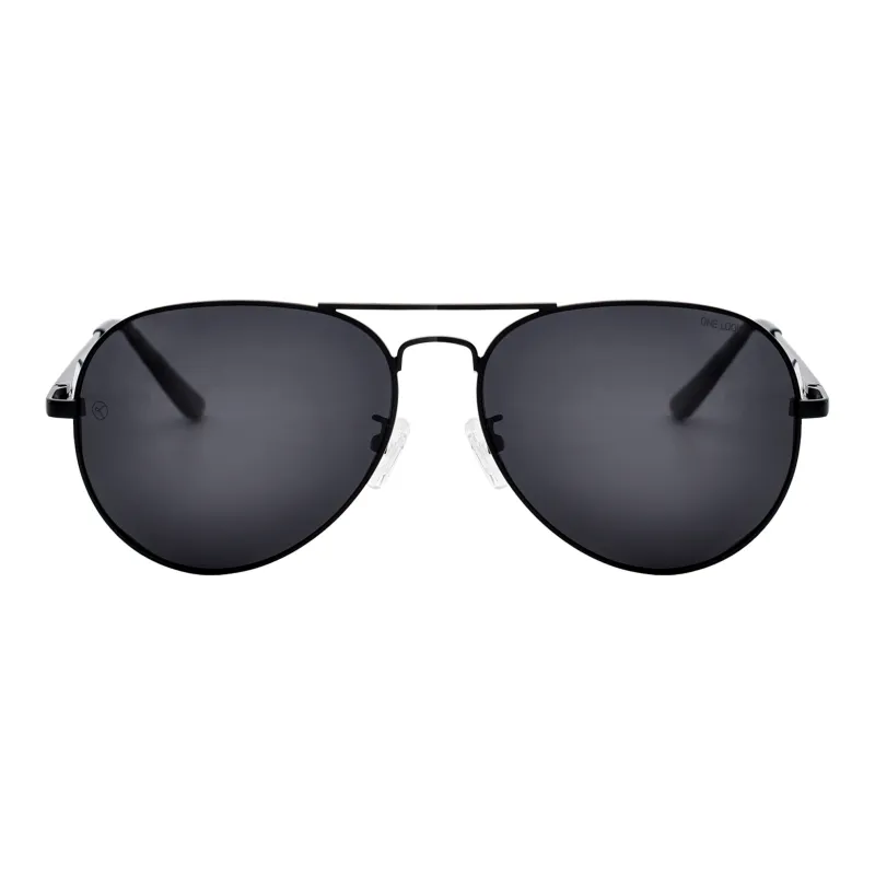 Sijue Aviator Sunglasses Unisex Gold Frame/Black Frame-5